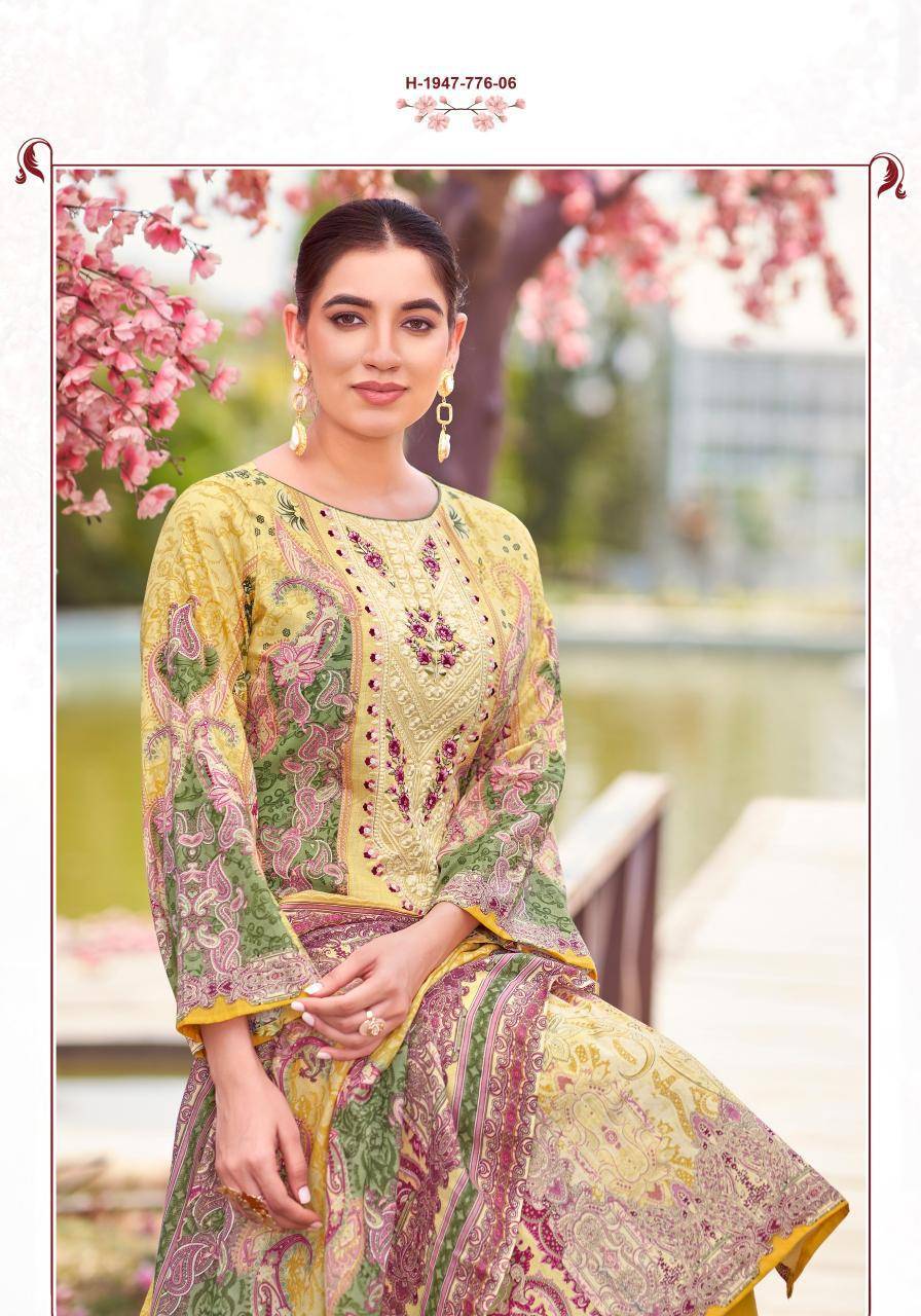 Alok suit rihaana 14 karachi cotton dress material wholesale